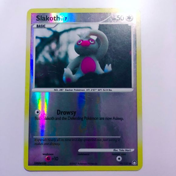 NM Pokemon Slakoth Mysterious Treasures Reverse Holo 99/123 Near Mint Card - Picture 1 of 2